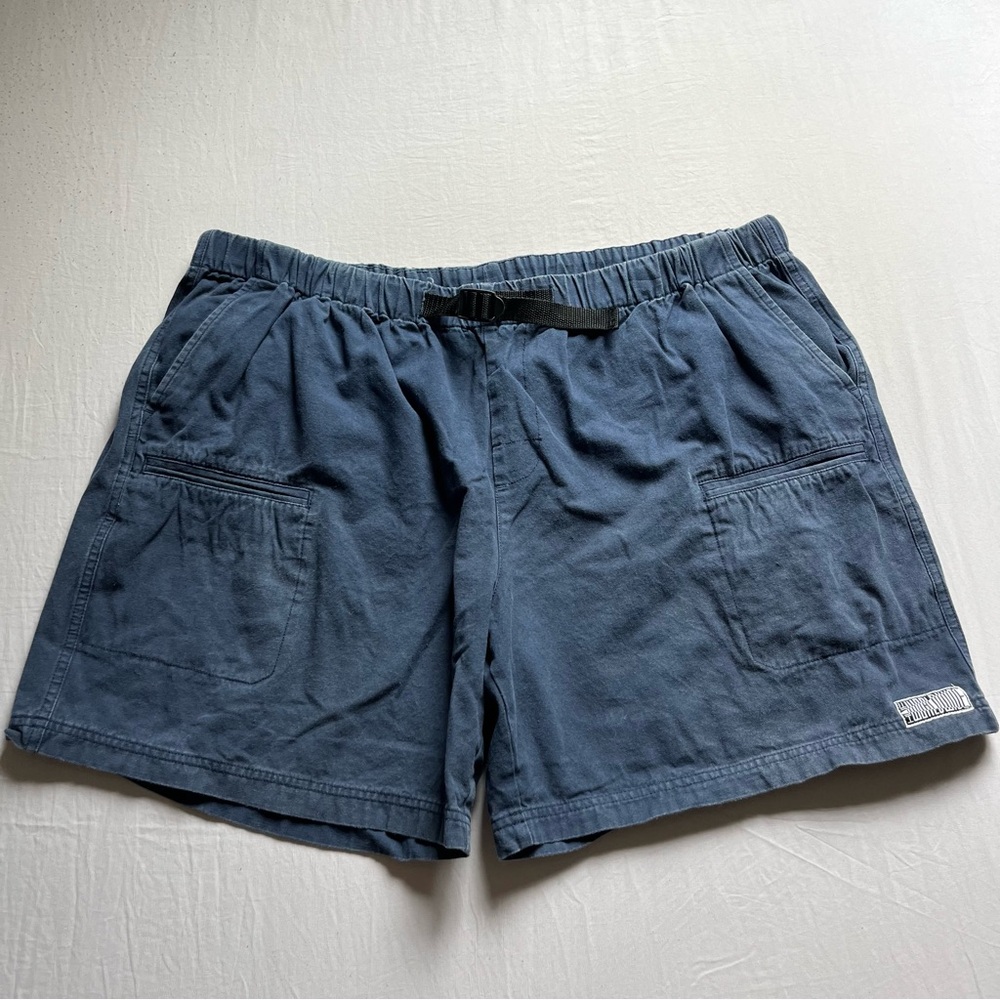 HUF blue mens‎ cotton belted logo patch shorts